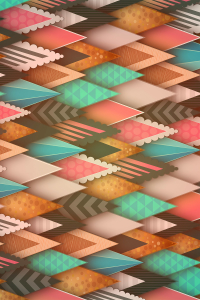 3D Geometrik Üçgenler Dijital Baskılı Halı - 2
