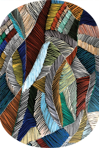 Abstract Tüy Desenli 2′li Banyo Paspası (50x60 cm - 60x100 cm) - Thumbnail
