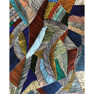 Abstract Tüy Desenli Dijital Baskılı Halı - 2