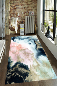 Altın Tozu Granit Efektli Dijital Baskılı Halı - 1