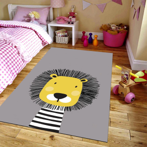 Aslan Desenli Dijital Baskılı Halı - 1