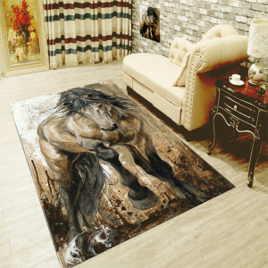 At Desenli Dijital Baskılı Halı - 1