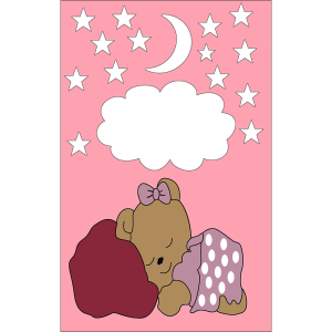 Ayıcık Desenli Dijital Baskılı Halı - 2