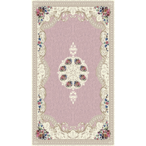 Barok ve Çiçek Desenli Dijital Baskılı Halı Örtüsü HRC110 - 2