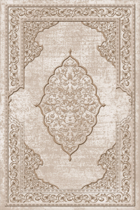 Çiçek Çerçeve Motif Desenli Dijital Baskılı Halı Örtüsü HRC1476 - 2
