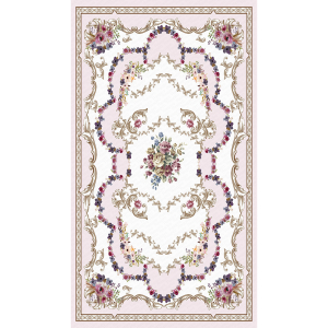 Çiçek Ve Motif Desenli Dijital Baskılı Halı - 2