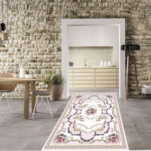 Çiçek Ve Motif Desenli Dijital Baskılı Halı - 1