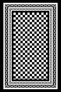 Dama Ve Zincir Desenli Dijital Baskılı Halı - 2