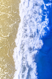 Deniz Ve Sahil Buluşması Dijital Baskılı Halı - Thumbnail