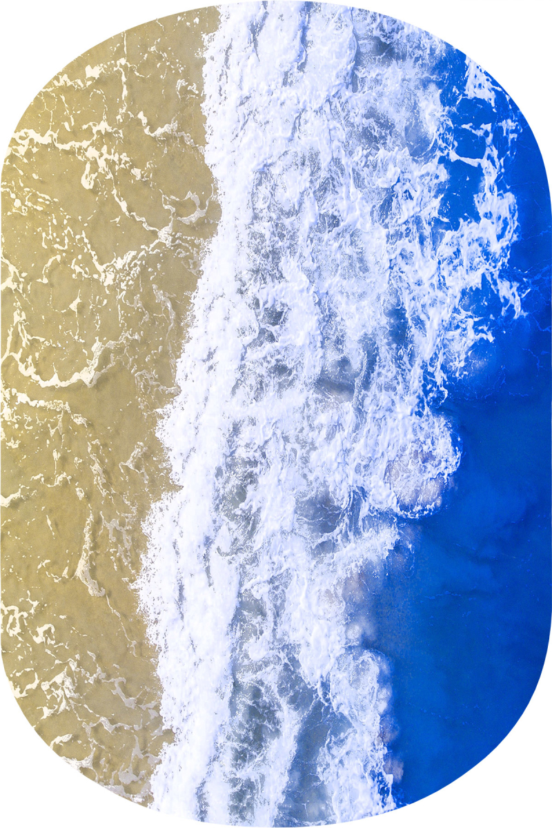 Deniz Ve Sahil Desenli 2'li Banyo Paspası (50x60 cm - 60x100 cm)