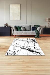 Dijital Baskılı Çatlak Desenli Makinada Yıkanabilir Salon ve Yolluk Halısı - 1