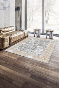 Dijital Baskılı Eskitme Desenli Makinada Yıkanabilir Salon ve Yolluk Halısı - 1