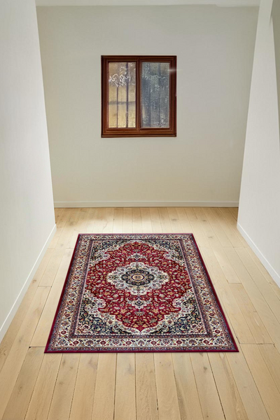 Dijital Baskılı Etnik Osmanlı Desenli Makinada Yıkanabilir Salon ve Yolluk Halısı - resmiro