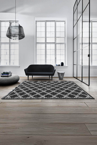 Dijital Baskılı Geometrik Desenli Makinada Yıkanabilir Salon ve Yolluk Halısı - 1