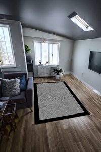 Dijital Baskılı Kare Desenli Makinada Yıkanabilir Salon ve Yolluk Halısı - 1