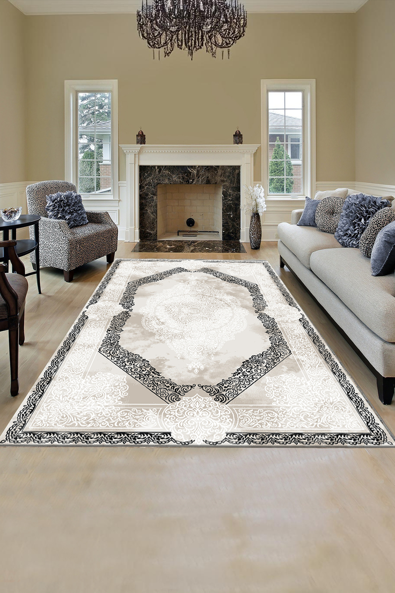 Dijital Baskılı Motif Desenli Makinada Yıkanabilir Salon ve Yolluk Halısı