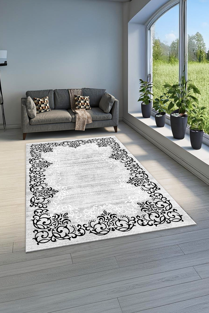 Dijital Baskılı Motif Desenli Makinada Yıkanabilir Salon ve Yolluk Halısı