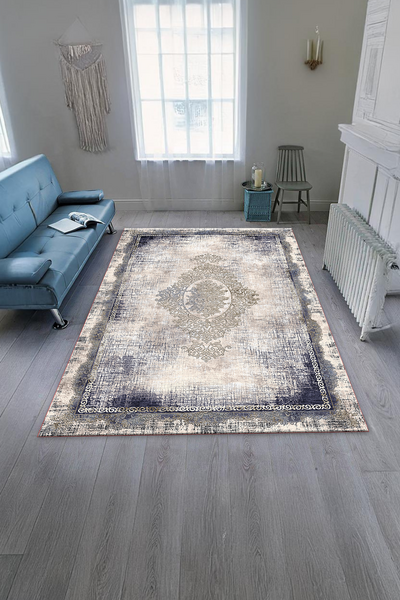 Dijital Baskılı Motif Desenli Makinada Yıkanabilir Salon ve Yolluk Halısı - resmiro