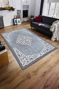 Dijital Baskılı Osmanlı Eskitme Desenli Makinada Yıkanabilir Salon ve Yolluk Halısı - 1