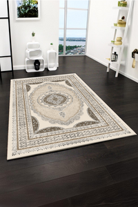 Dijital Baskılı Osmanlı Eskitme Desenli Makinada Yıkanabilir Salon ve Yolluk Halısı - 1