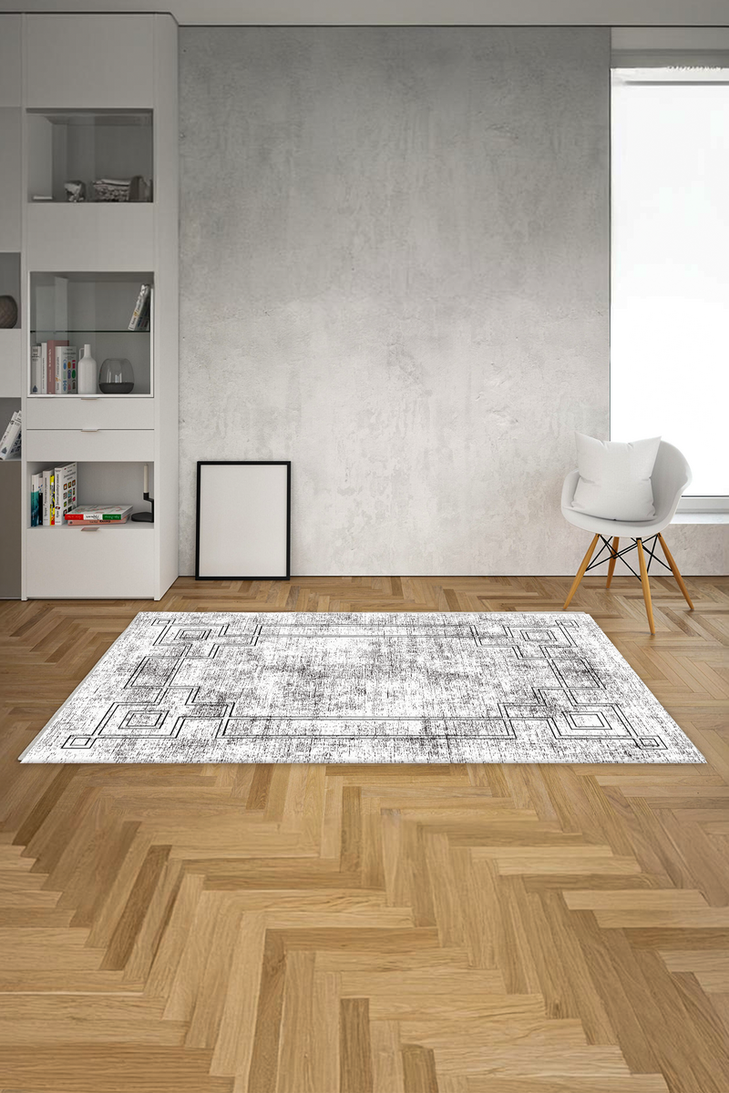 Dijital Baskılı Şerit Desenli Makinada Yıkanabilir Salon ve Yolluk Halısı