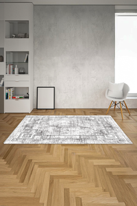 Dijital Baskılı Şerit Desenli Makinada Yıkanabilir Salon ve Yolluk Halısı - 1