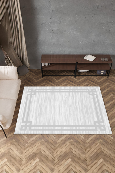 Dijital Baskılı Şerit Desenli Makinada Yıkanabilir Salon ve Yolluk Halısı - resmiro