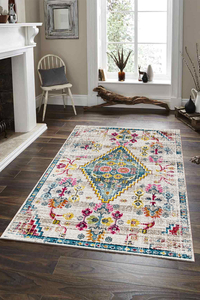 Dijital Baskılı Osmanlı Desenli Makinada Yıkanabilir Salon ve Yolluk Halısı - 1