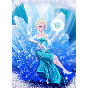 Elsa Desenli Dijital Baskılı Halı - Thumbnail