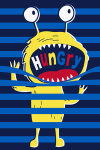 Engelleri Aşan Sevimli Canavar Dijital Baskılı Halı Örtüsü HRC1950 - 2