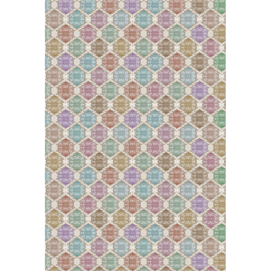 Eskitme Geometrik Desenli Dijital Baskılı Halı - 2