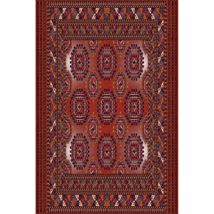 Eskitme Kilim Desenli Dijital Baskılı Halı - 2