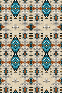 Etching Kilim Desenli Dijital Baskılı Halı Örtüsü HRC1594 - 2