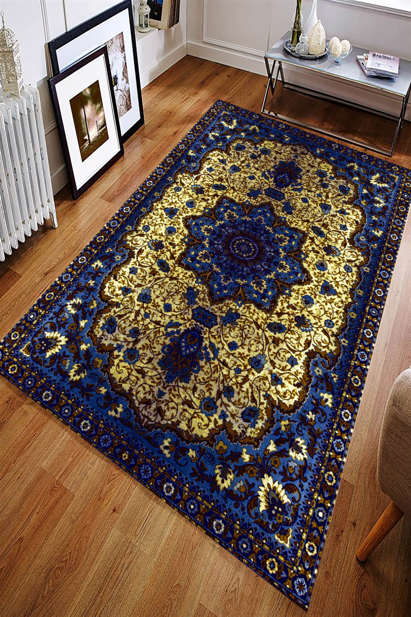 Etching Tasarımlı Osmanlı Halısı Örtüsü HRC1605