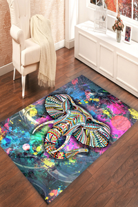 Fil Ve Renk Sıçramaları Dijital Baskılı Halı Örtüsü HRC1830 - 1