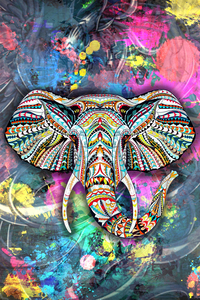 Fil Ve Renk Sıçramaları Dijital Baskılı Halı Örtüsü HRC1830 - 2