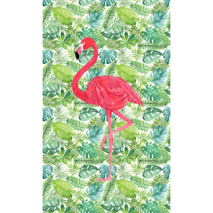 Flamingo Desenli Dijital Baskılı Halı - Thumbnail