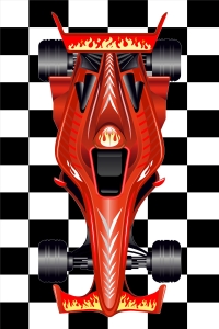 Formula Bir Araba Desenli Dijital Baskılı Halı - 2