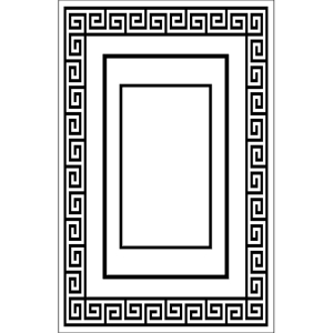 Geometrik Beyaz Zemin Dikdörtgen Desenli Dijital Baskılı Halı - 2