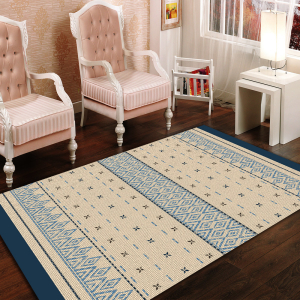 Geometrik Çarpı Desenli Dijital Baskılı Halı - 3