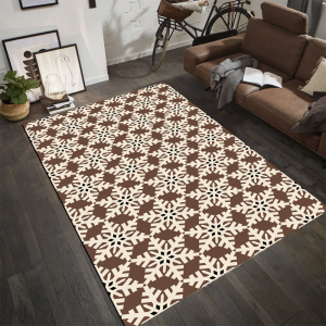 Geometrik Kristal Desenli Dijital Baskılı Halı - 1