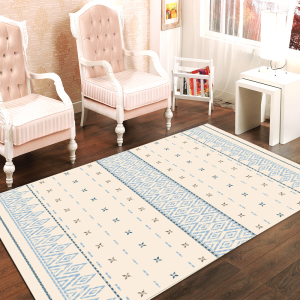 Geometrik Modern Çarpı Desenli Dijital Baskılı Halı - 1