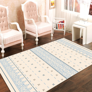 Geometrik Modern Çarpı Desenli Dijital Baskılı Halı - 3