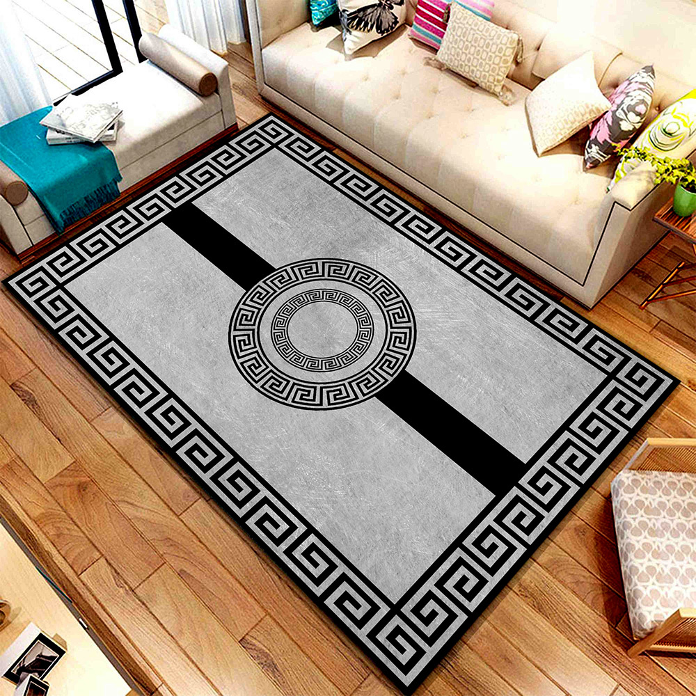 Geometrik Mühür Desenli Dijital Baskılı Halı