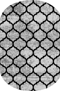 Geometrik Oval Desenli 2'li Banyo Paspası (50x60 cm - 60x100 cm) - 2