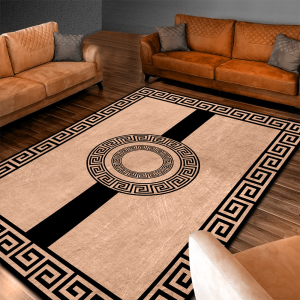 Geometrik Renkli Mühür Desenli Dijital Baskı Halı - 3