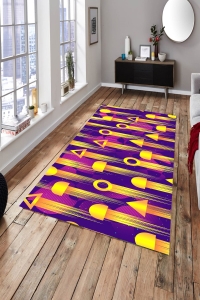 Geometrik Şekillerin Yükselişi Dijital Baskılı Halı - 1