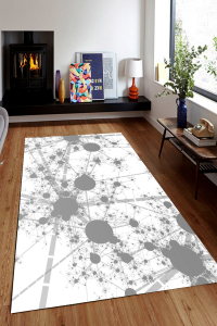 Geometrik Sıçrama Dijital Baskılı Halı - 1