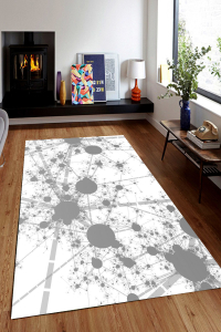 Geometrik Sıçrama Dijital Baskılı Halı - 3