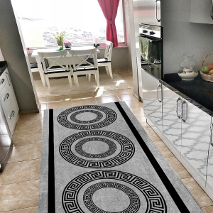 Geometrik Üçlü Mühür Desenli Dijital Baskılı Halı - 1